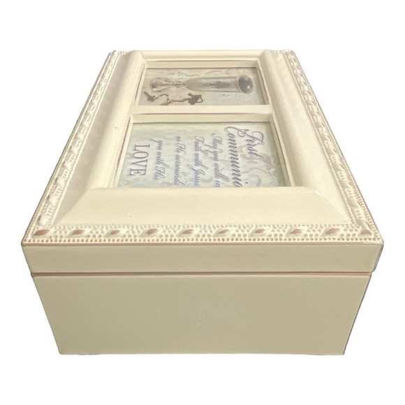 First Communion Know The Joy Ivory Music Box Plays Jesus Loves Me New - Picture 5 of 11